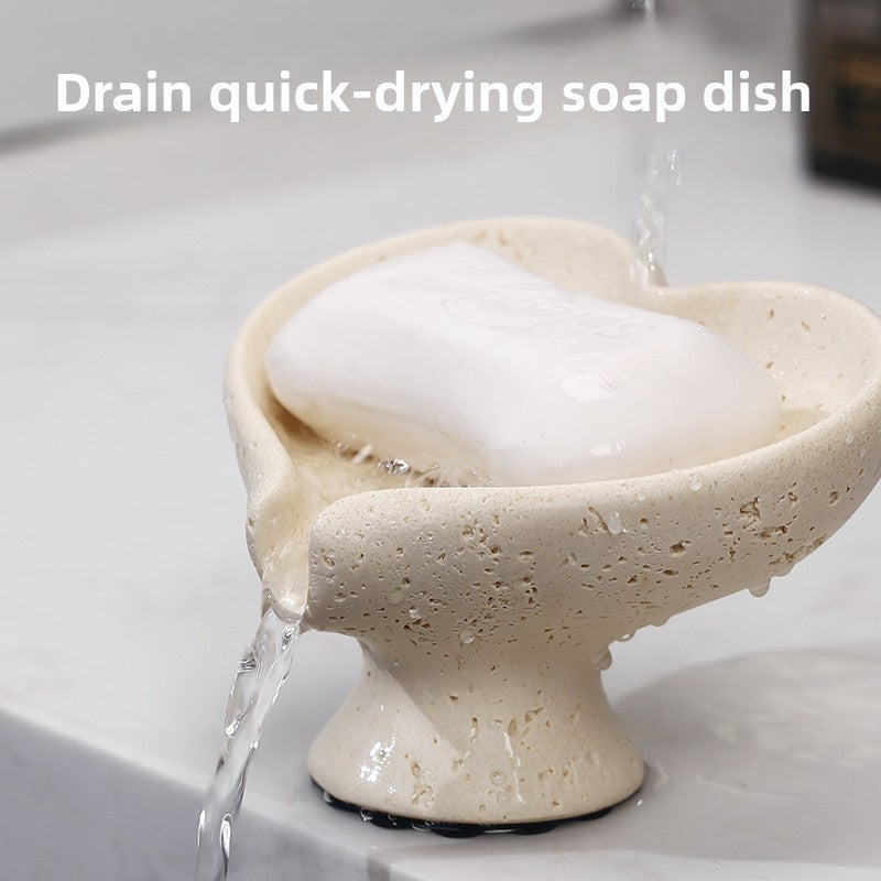 Unique Valentine's Gift Heart Soap Dish, Resin, Holiday Gifting, Bathroom Decor - Heart-Shaped Solid Resin Soap Dish, Unique Design, Trendy & Elegant, Ideal Valentine's Gifts for Lovers\u002FFriends, Fits Bathrooms, Elevate Bathroom Style