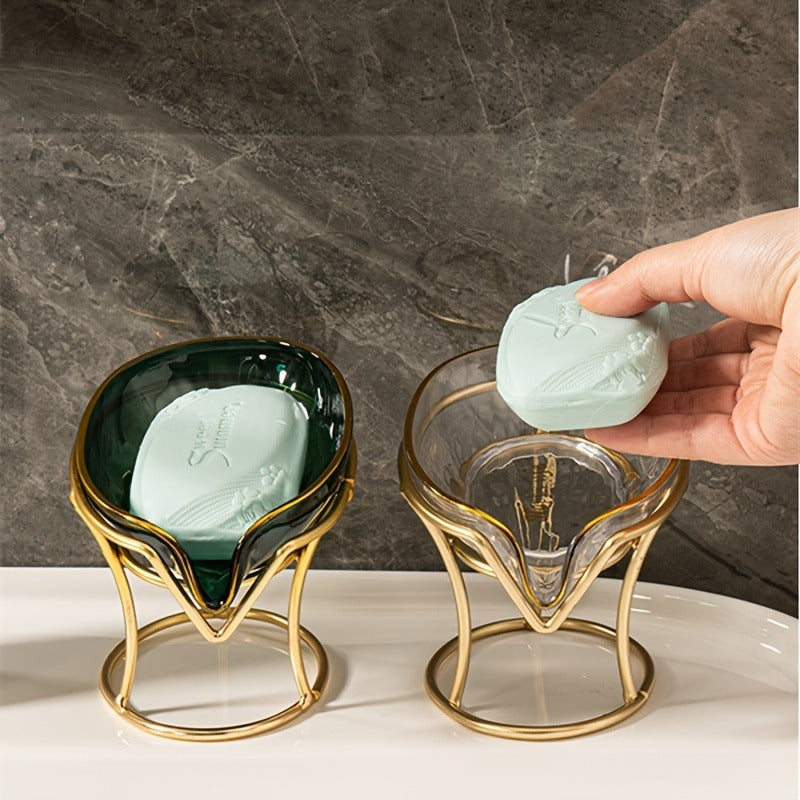 Stylish Drain Soap Saver: Space-Saving, No-Punch Installation, Water-Draining Design - Perfect for Bathroom & Kitchen, Keeps Soap Dry and Organized