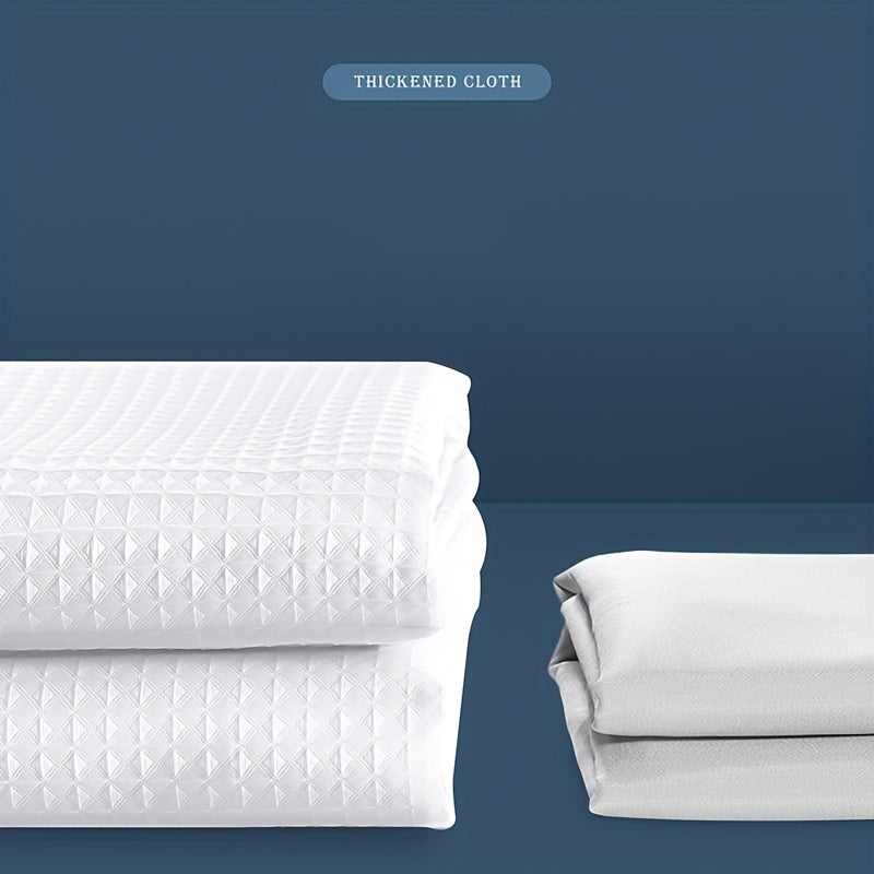 1pc of Thickened Khaki Jacquard Waffle Shower Curtain Made of Polyester Fabric, Suitable for Bathroom Use, Includes Matching Hooks