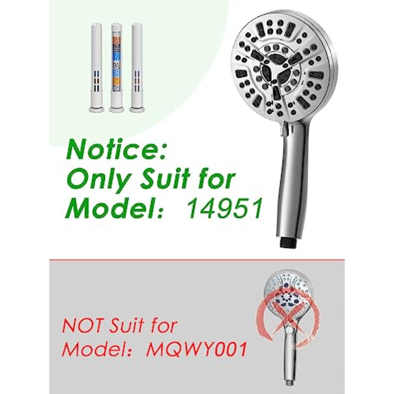 High Prure Shower Head and 9 Pack Replacement Filters