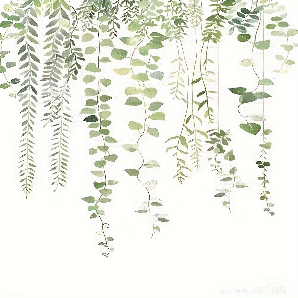 Nordic Shower Polyester Nordic Shower Curtain | Small Fresh Green Leaf Digital Printing | Bathroom Decoration Curtain 1pc