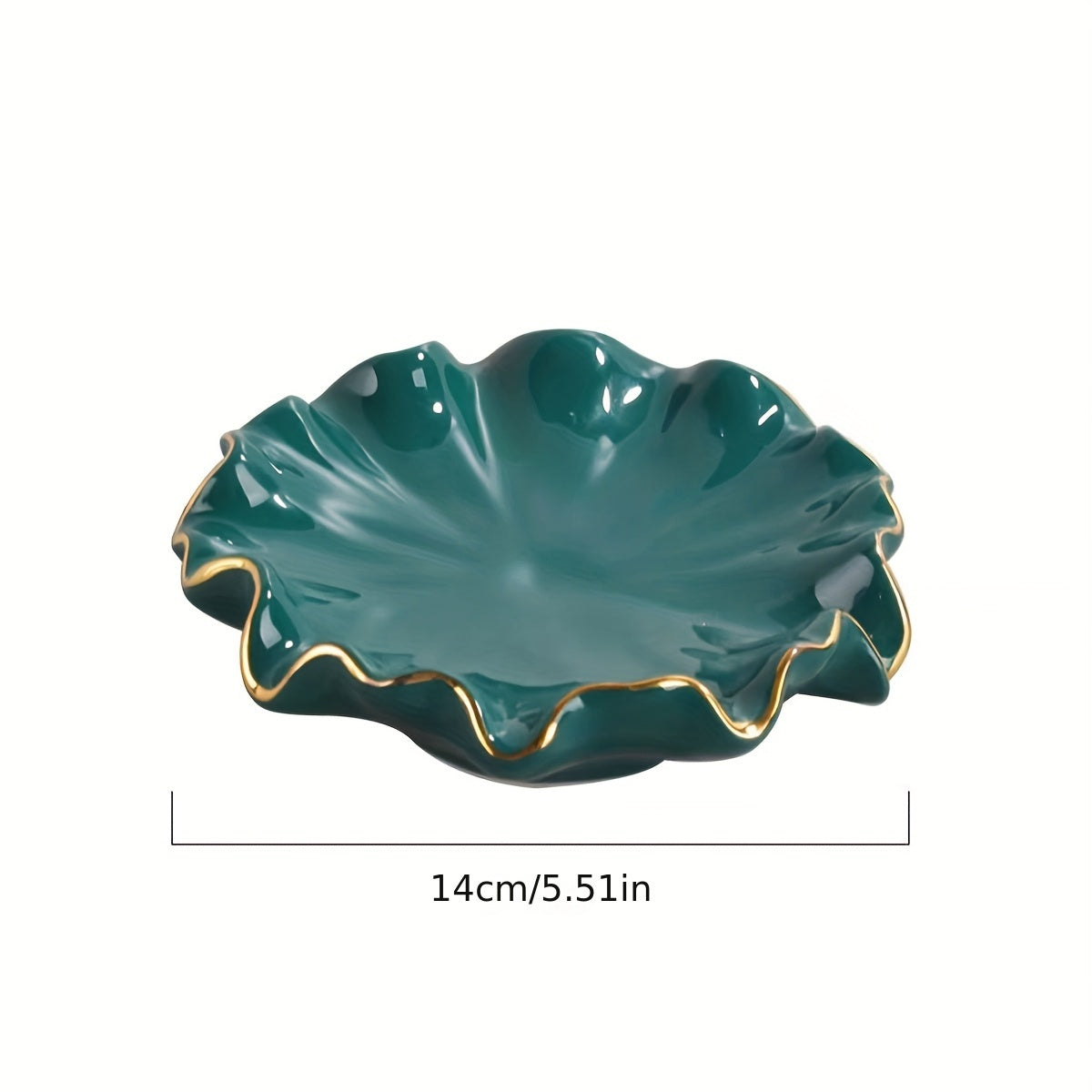 A Minimalist And Elegant Ceramic Soap Dish for Home Use, Featuring a Creative Lotus Leaf Design. This Soap Tray Has a Drainage Function, Allowing for Automatic Water Drainage
