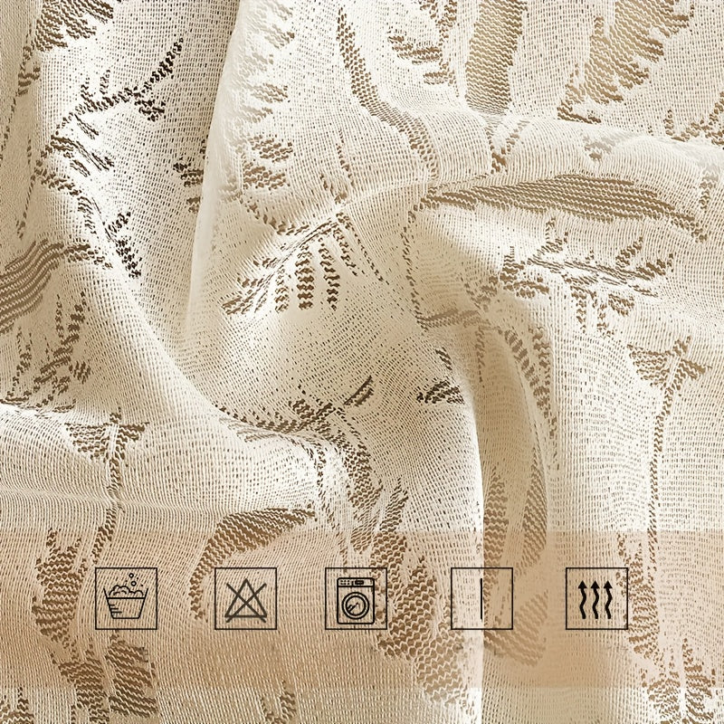 Lace Floral Shower Curtain Elegant Lace Floral Shower Curtain Suitable for - Use - Cream Bathroom Decor with Grommet Top, Machine-Washable Fabric Bathtub Partition, Bohemian Bathtub Curtain (No Liner)