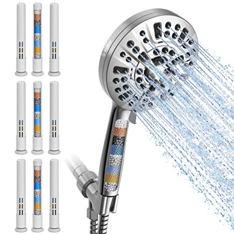 High Prure Shower Head and 9 Pack Replacement Filters