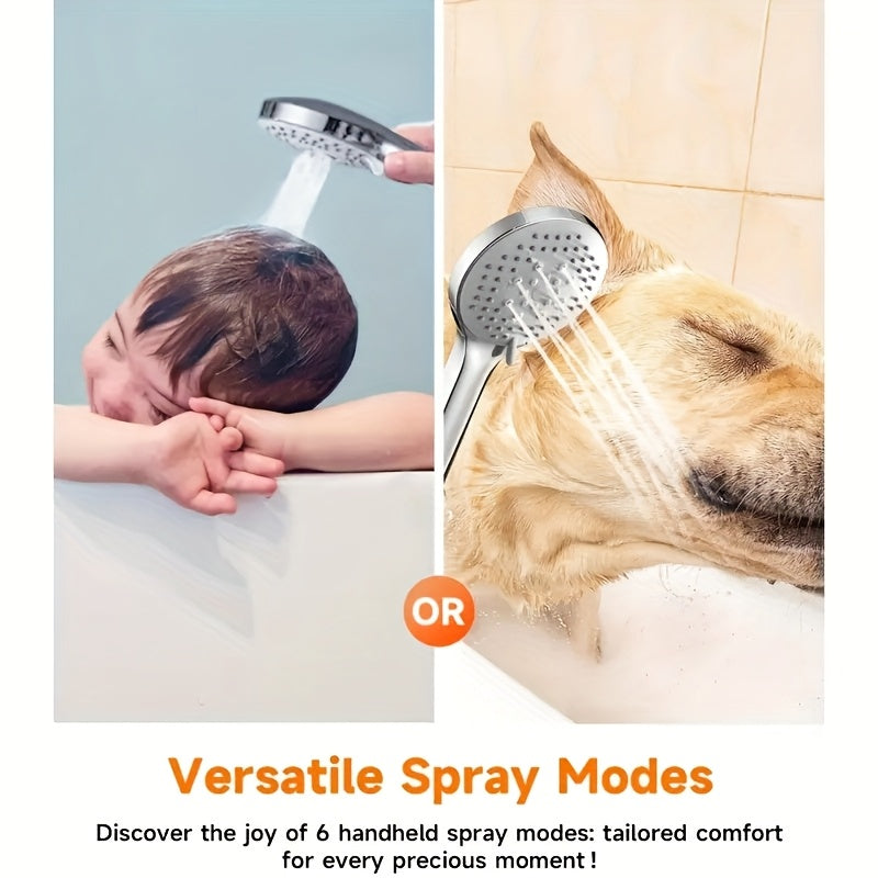 High-Pressure Shower Head Set - Heavy-Duty Stainless Steel Rain Shower System with Handheld Sprayer, 3-Way Diverter Valve And Hose, Adjustable Height And Angle Shower Arm, Anti-Clog Nozzles, Easy Installation, Luxury Bathroom Upgrade, Home Renovation