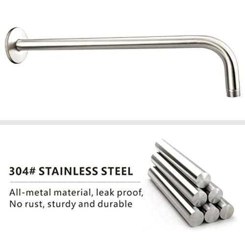 0'' Rain Shower Head with 5'' Shower Arm Stainl Steel High Prure Rainf Shower Head Comfortable Shower Experience Even at Low Water Flow Square Brushed Nickel