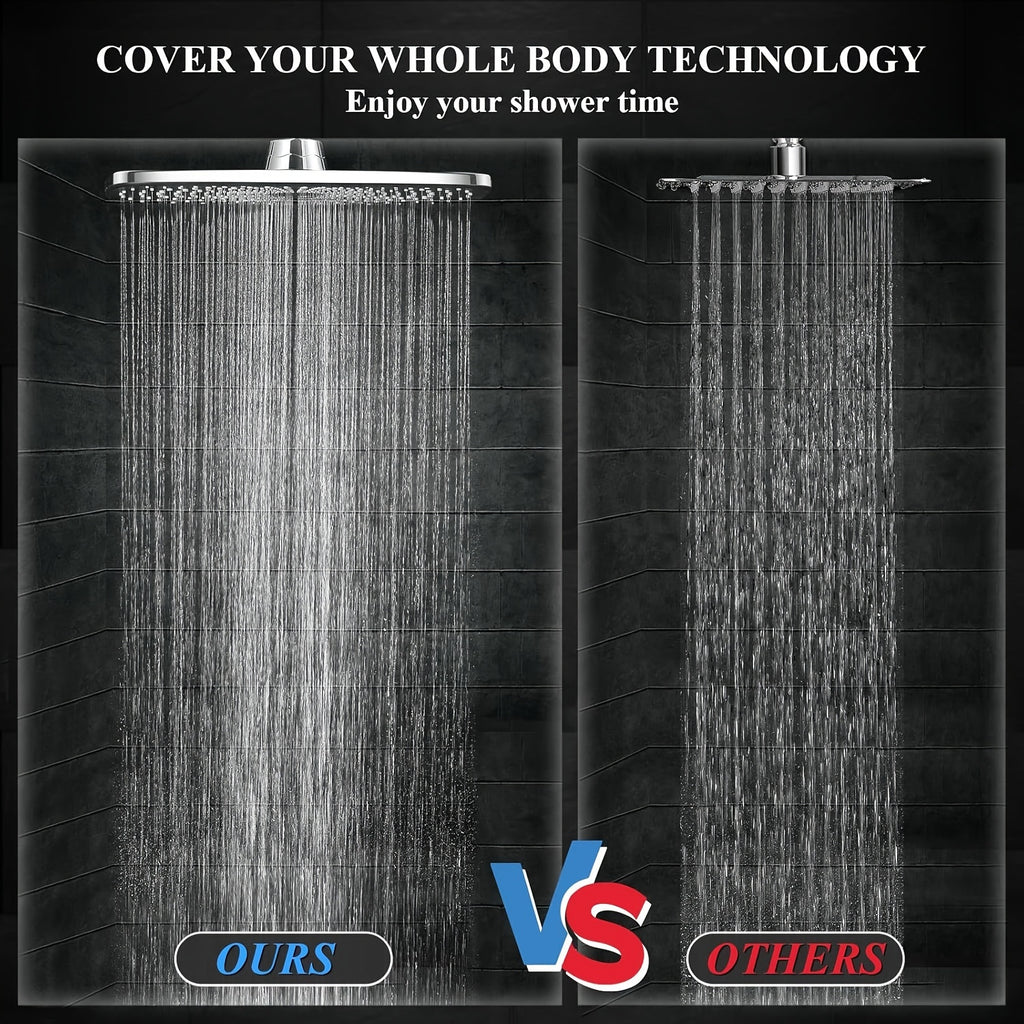 Luxury Dual Shower Head Set with Rainfall and Handheld Spray - 11\