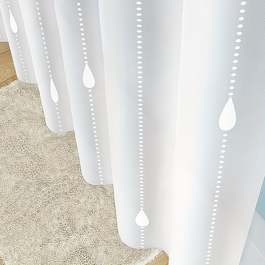 Thick PEVA Shower Curtain Liner with Raindrop Stars Moon & Night Sky Design - Semi-Transparent Bathroom Curtain with Hooks, Adjustable Fit for Bathtub & Shower, Shower Curtain For Bathrooms, Bathroom Decor, Fantasy Theme, Durable Fabric