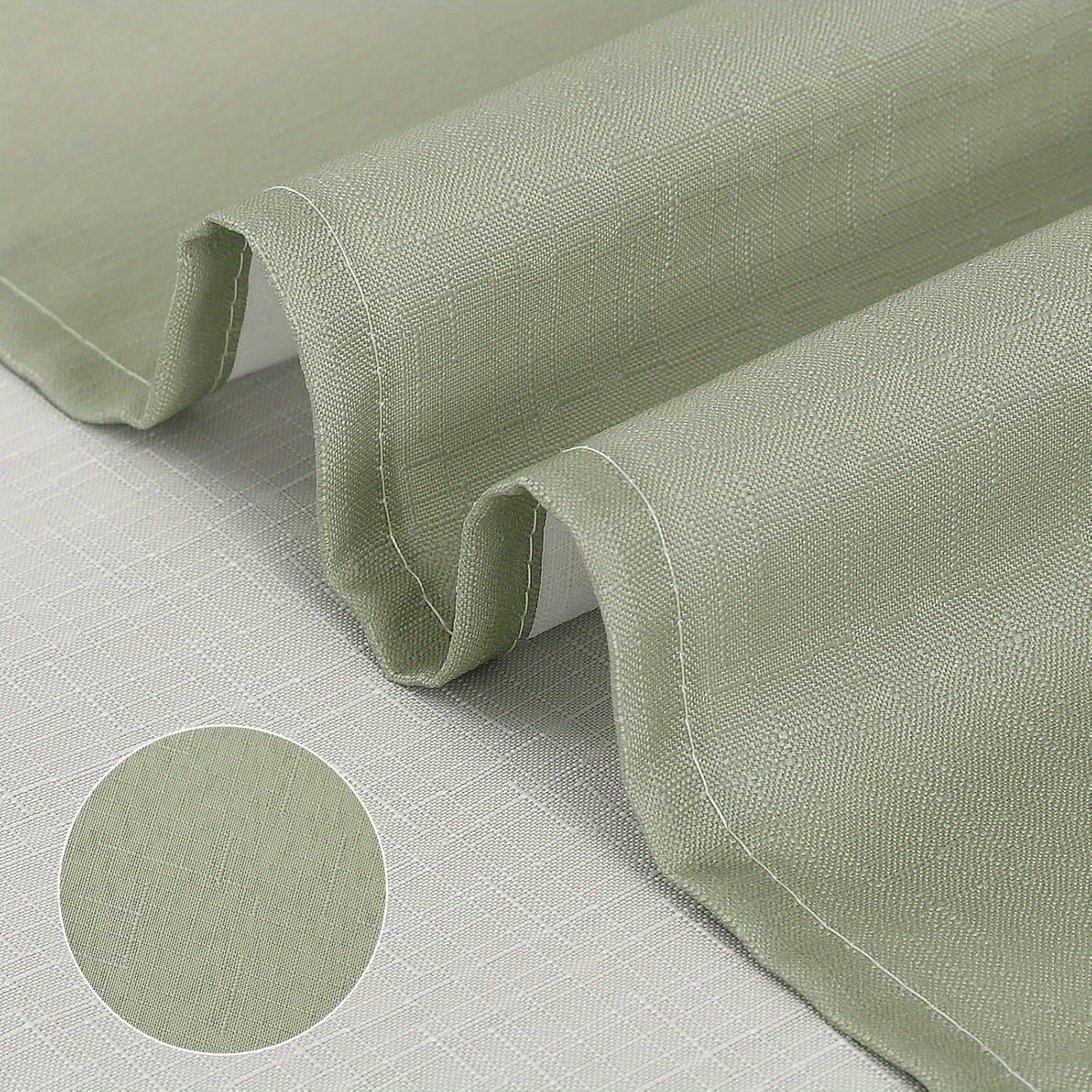 Sage Green Shower Curtain, Polyester Ombre Shower Curtains for Bathroom, Green and White Gradient Fabric Bathroom Decor Bath Set, Washable, 72 x 72