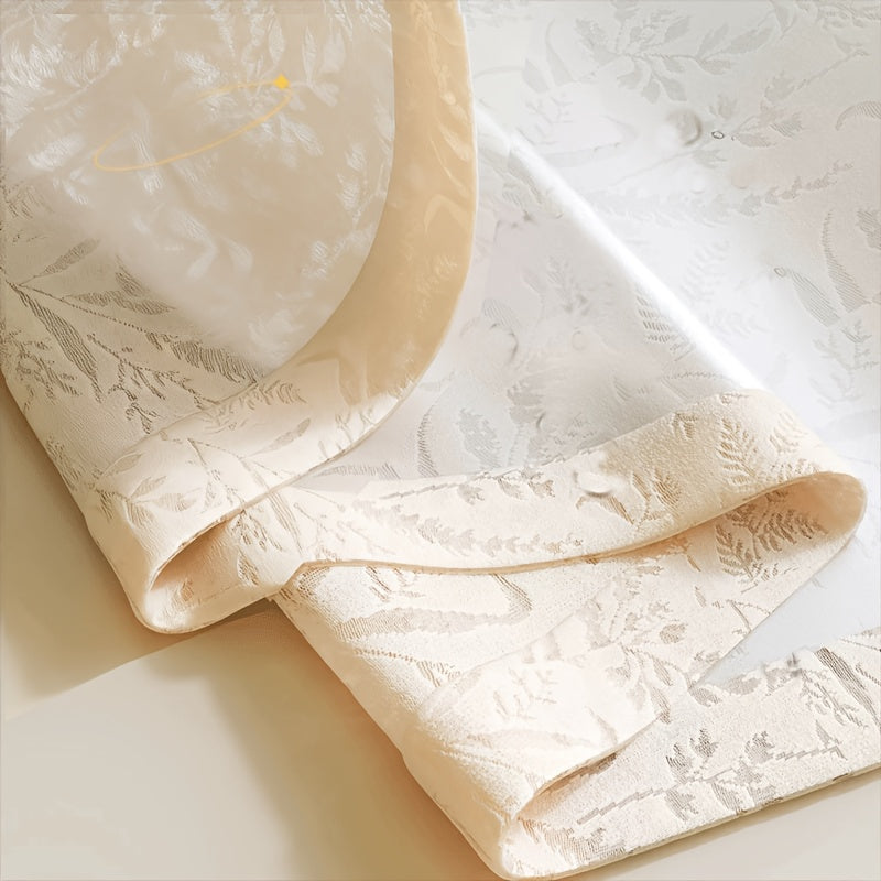 Lace Floral Shower Curtain Elegant Lace Floral Shower Curtain Suitable for - Use - Cream Bathroom Decor with Grommet Top, Machine-Washable Fabric Bathtub Partition, Bohemian Bathtub Curtain (No Liner)