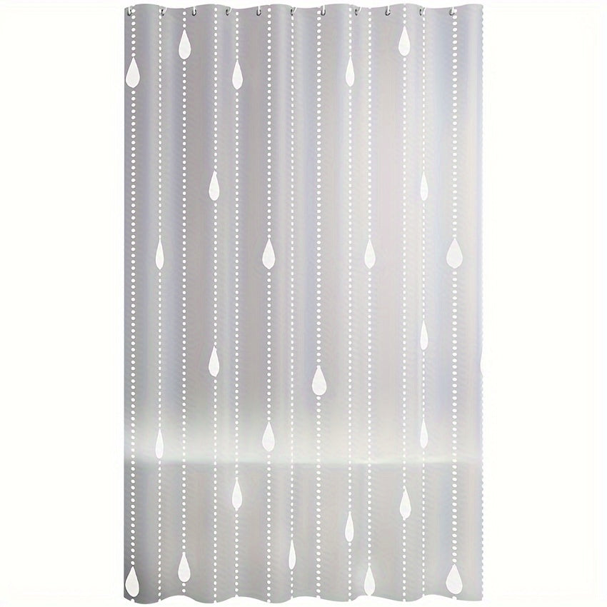 Thick PEVA Shower Curtain Liner with Raindrop Stars Moon & Night Sky Design - Semi-Transparent Bathroom Curtain with Hooks, Adjustable Fit for Bathtub & Shower, Shower Curtain For Bathrooms, Bathroom Decor, Fantasy Theme, Durable Fabric