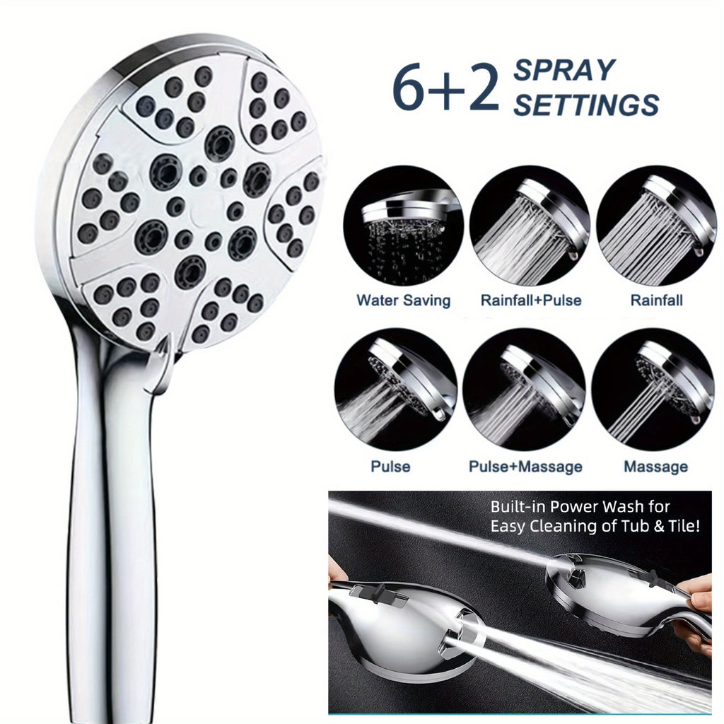 Luxury Dual Shower Head Set with Rainfall and Handheld Spray - 11\