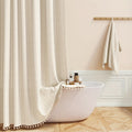 1pc Polyester Striped Shower Curtain, 72\