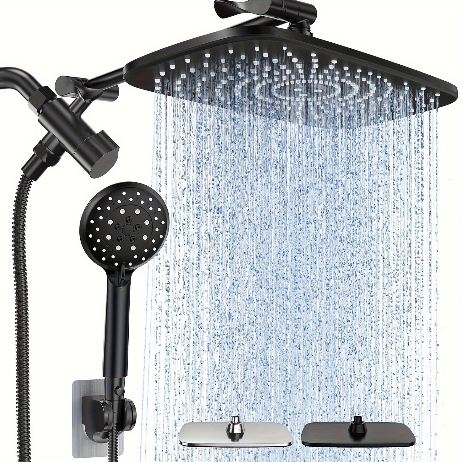 Luxury Dual Shower Head Set with Rainfall and Handheld Spray - 11\